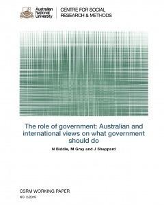 The role of government: Australian and international views on what government should do