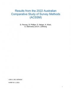 Results from the 2022 Australian Comparative Study of Survey Methods (ACSSM)