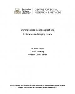 Criminal justice mobile applications: A literature and scoping review