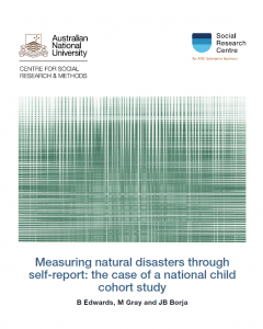 Measuring natural disasters through self-report: the case of a national child cohort study
