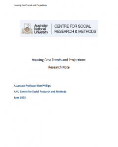 Housing Cost Trends and Projections: Research Note