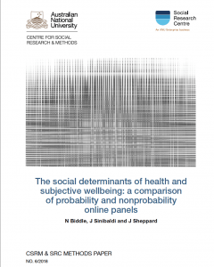 The social determinants of health and subjective wellbeing: a comparison of probability and nonprobability online panels