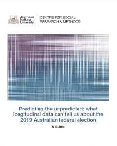 Predicting the unpredicted: what longitudinal data can tell us about the 2019 Australian federal election