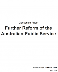 Further Reform of The Australian Public Service