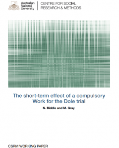 The short-term effect of a compulsory Work for the Dole trial