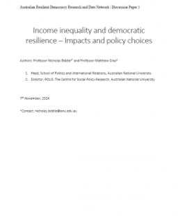Income inequality and democratic resilience – Impacts and policy choices