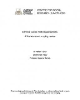 Criminal justice mobile applications: A literature and scoping review