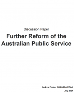 Further Reform of The Australian Public Service
