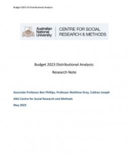 Budget 2023 Distributional Analysis: Research Note