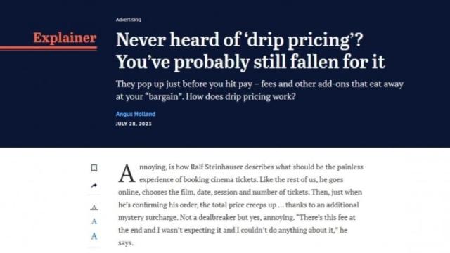 Never heard of ‘drip pricing’? You’ve probably still fallen for it